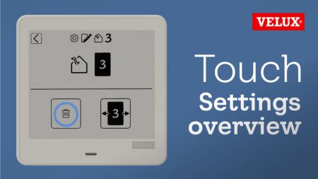 VELUX Touch Settings